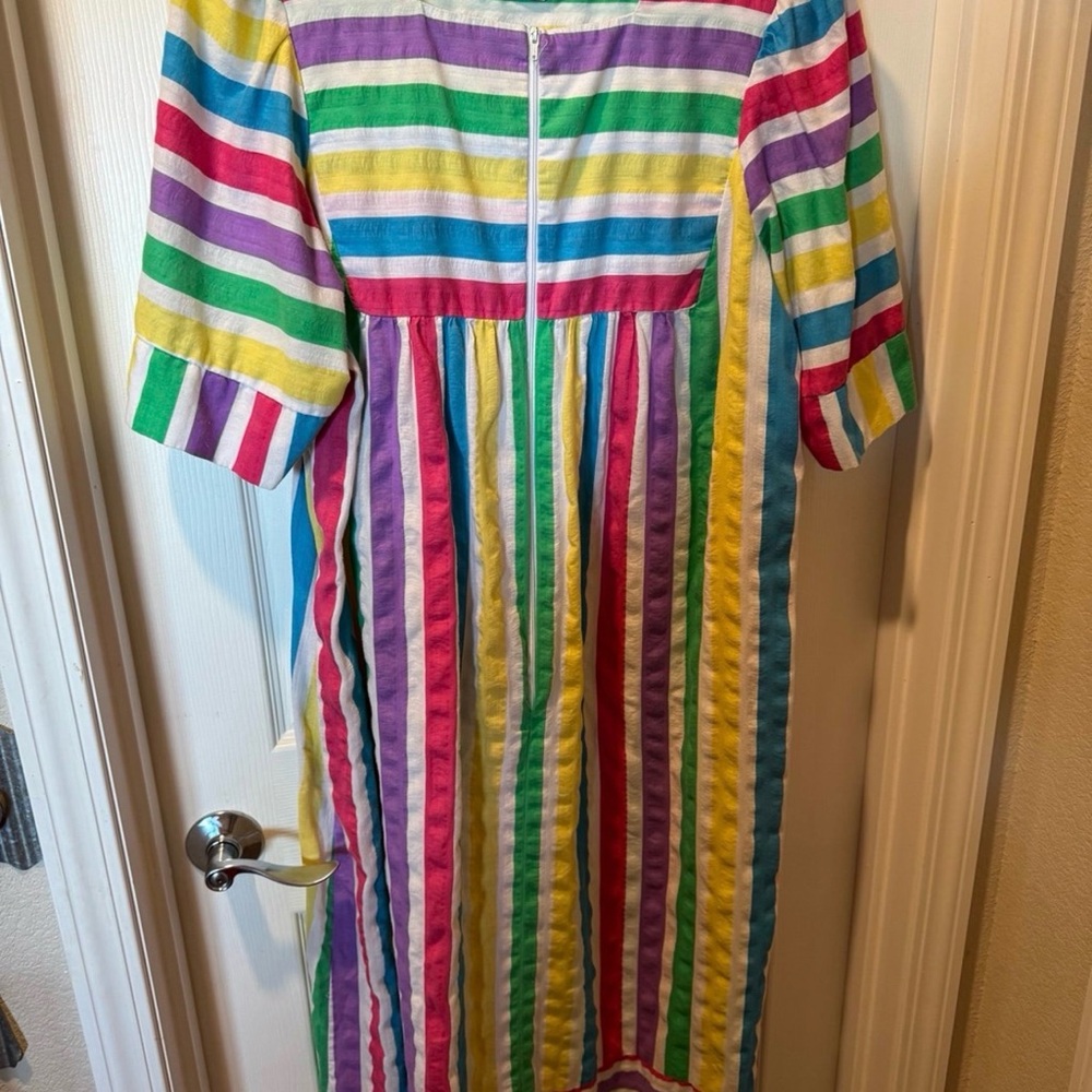 Vintage Colorful Striped Women's House Robe